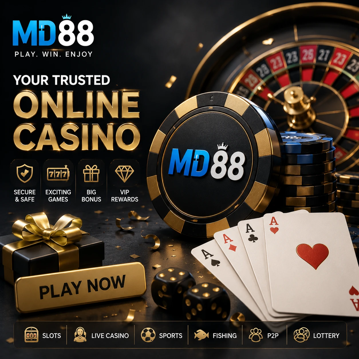 4D Lottery category card visual showing traditional Malaysian lottery numbers and digital draw interface